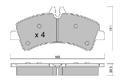 Комплект тормозных колодок AISIN BPVW-2005